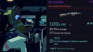 Satara packs quite a punch, like other Tech weapons (Images via CD Projekt RED)